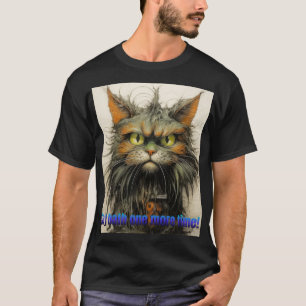 Angry Cat At Bath Time T-Shirt
