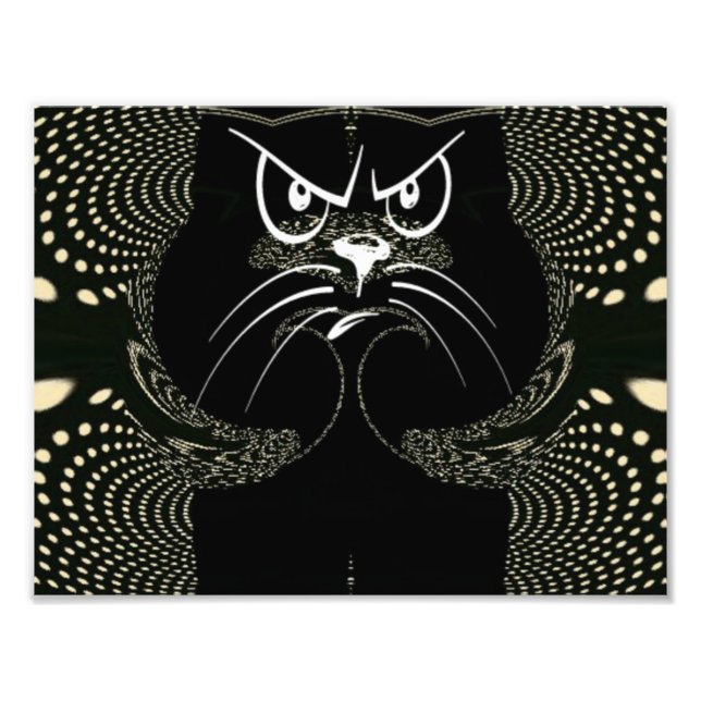 Angry Cat Digital Print (Front)