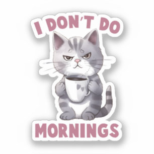 Angry Cat - I Don't Do Mornings