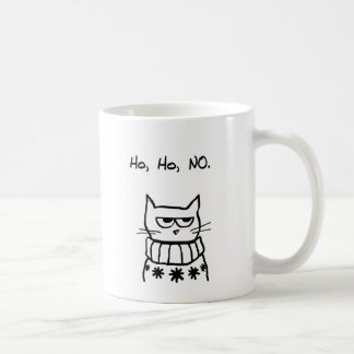 Angry Cat in a Christmas Sweater - Funny Cat Xmas Coffee Mug