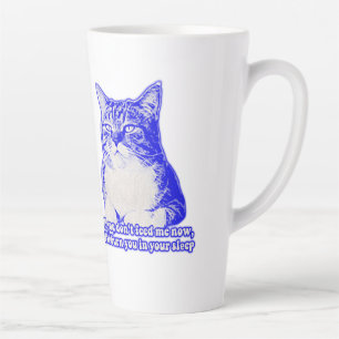 Angry cat meme for cat lovers and cat owners latte mug