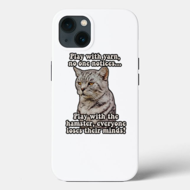 Angry cat meme for cat lovers and kitten owners Case-Mate iPhone case (Back)