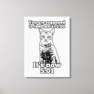 Angry cat meme for cat owners and kitten lovers canvas print