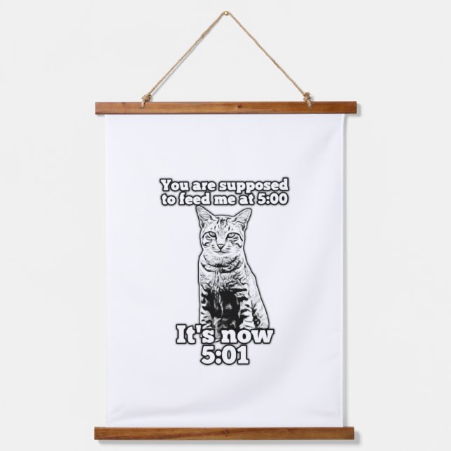 Angry cat meme for cat owners and kitten lovers hanging tapestry (Front)
