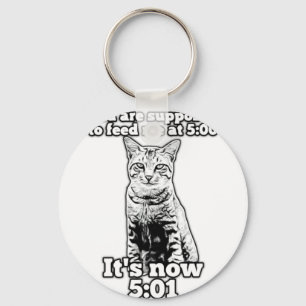Angry cat meme for cat owners and kitten lovers keychain