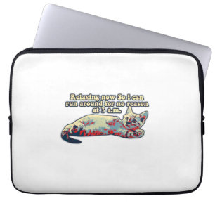 Angry cat meme for cat persons and cat lovers laptop sleeve