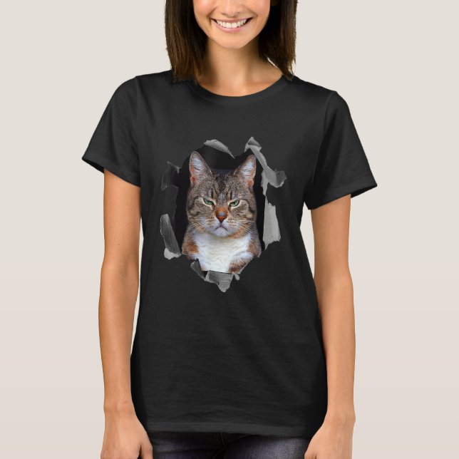 Angry cat meme grumpy T-Shirt (Front)