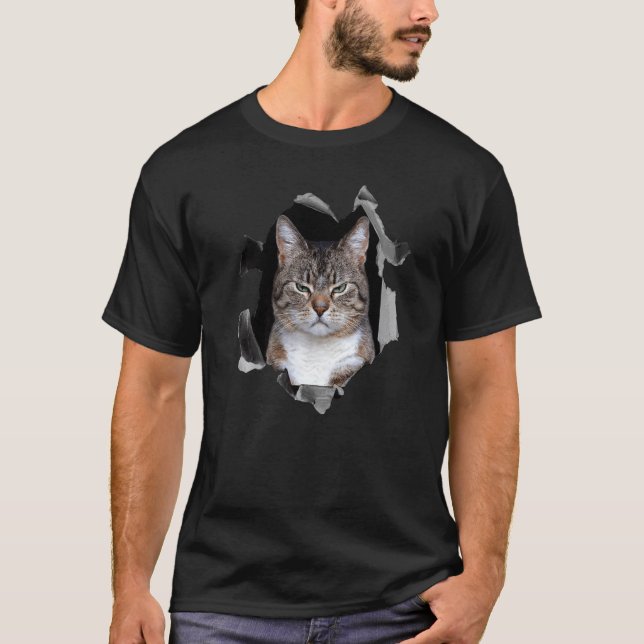 Angry cat meme grumpy T-Shirt (Front)