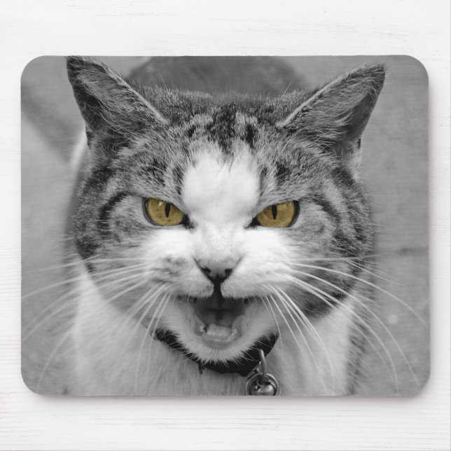 Angry Cat Mouse Pad (Front)
