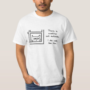 Angry Cat Sees Another Cat - Funny Cat Tshirt