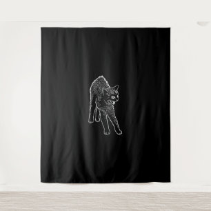 Angry cat tapestry