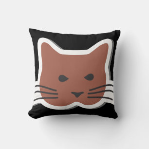 Angry cat throw pillow