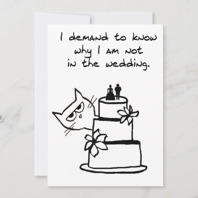 Angry Cat wants to be part of the Wedding (Front)