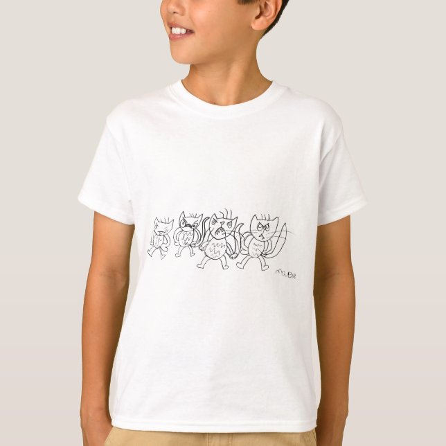Angry Cats T-Shirt (Front)