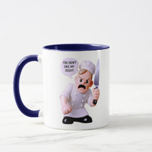 Angry Chef Funny Kitchen Cartoon Mug