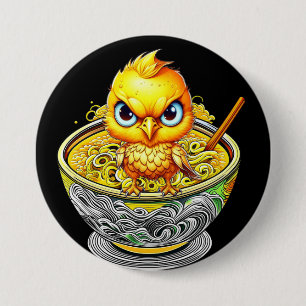Angry Chicken Noodle Soup 3 Inch Round Button