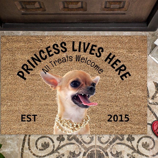 Angry Chihuahua Personalized Dog Lover  Doormat (Creator Uploaded)