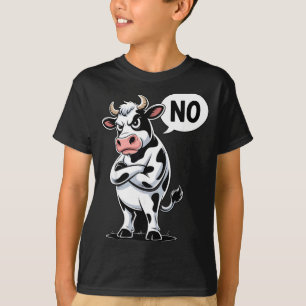 Angry Cow No - Funny Cow Lover Dairy Farmer T-Shirt