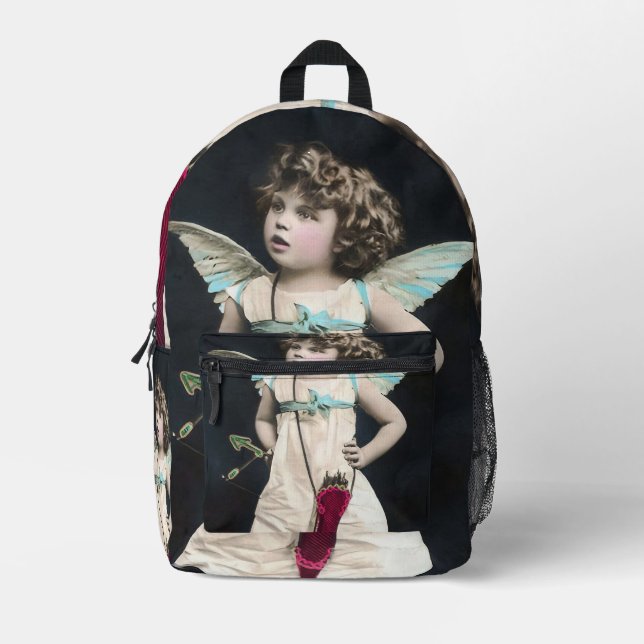 Angry Cupid Printed Backpack (Front)