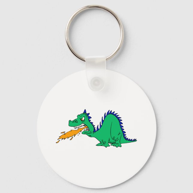 Angry Cute Dragon Keychain (Front)