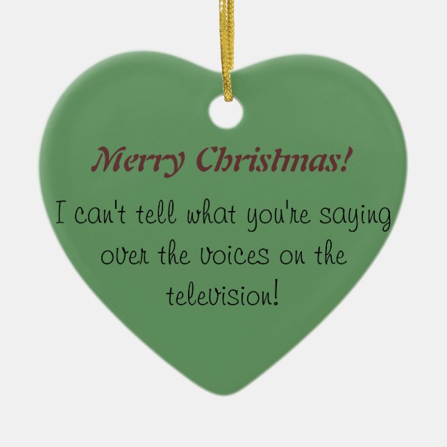 Angry Deaf: Christmas Deaf Awareness Ceramic Ornament (Front)