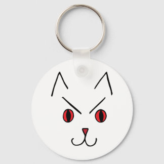 Angry Demon Cat Keychain