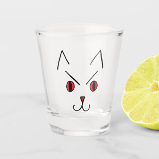 Angry Demon Cat Shot Glass