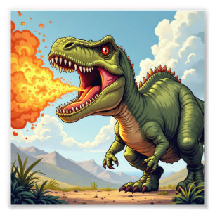 Angry Dinosaur Photo Print