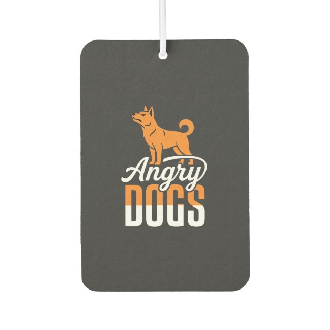 Angry Dogs Vector Mascot Air Freshener (Front)