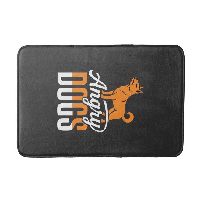 Angry Dogs Vector Mascot Bath Mat (Front)