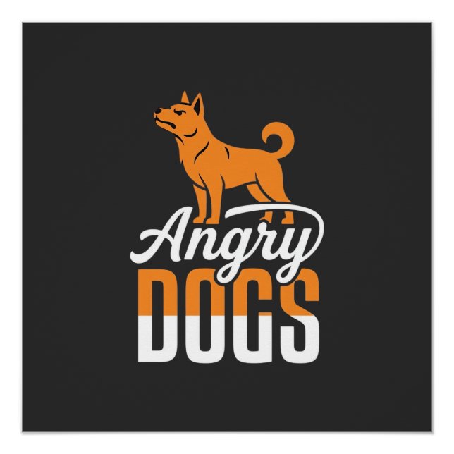 Angry Dogs Vector Mascot Poster (Front)