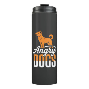 Angry Dogs Vector Mascot Thermal Tumbler