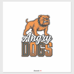 Angry Dogs Vintage Bulldog Typography Design_1