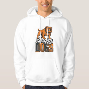 Angry Dogs Vintage Bulldog Typography Design_1 Hoodie