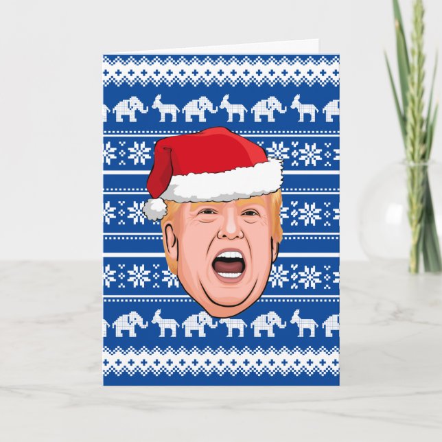 Angry Donald Trump Christmas Card (Front)