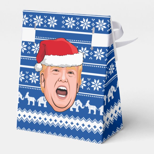 Angry Donald Trump Christmas Favor Box (Back Side)
