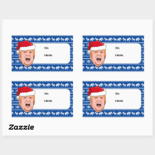 Angry Donald Trump Christmas Sticker