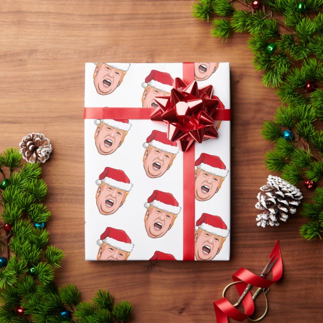 Angry Donald Trump Christmas Wrapping Paper (Holiday Gift)