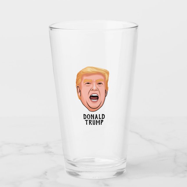 ANGRY DONALD TRUMP CUSTOM GLASS (Front)