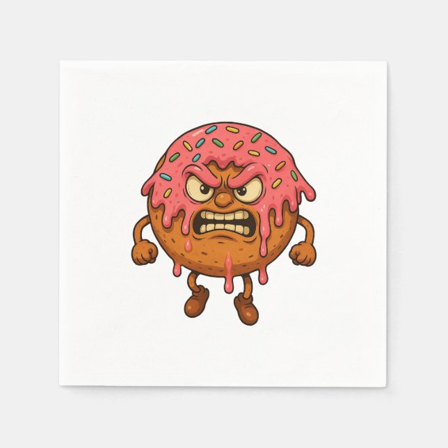 Angry Doughnuts Napkin (Front)