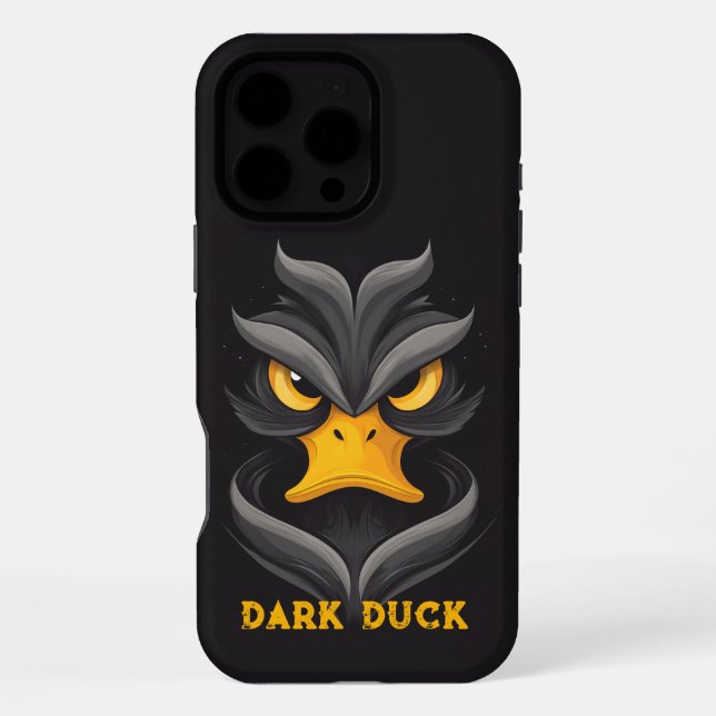 Angry Duck Black iPhone Case (Back)