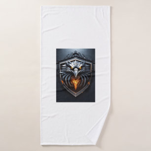 Angry Eagle Logo  Bath Towel