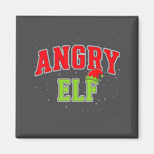 Angry Elf Christmas Family Matching Group Xmas Magnet