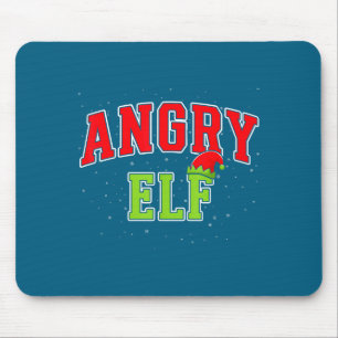 Angry Elf Christmas Family Matching Group Xmas Mouse Pad