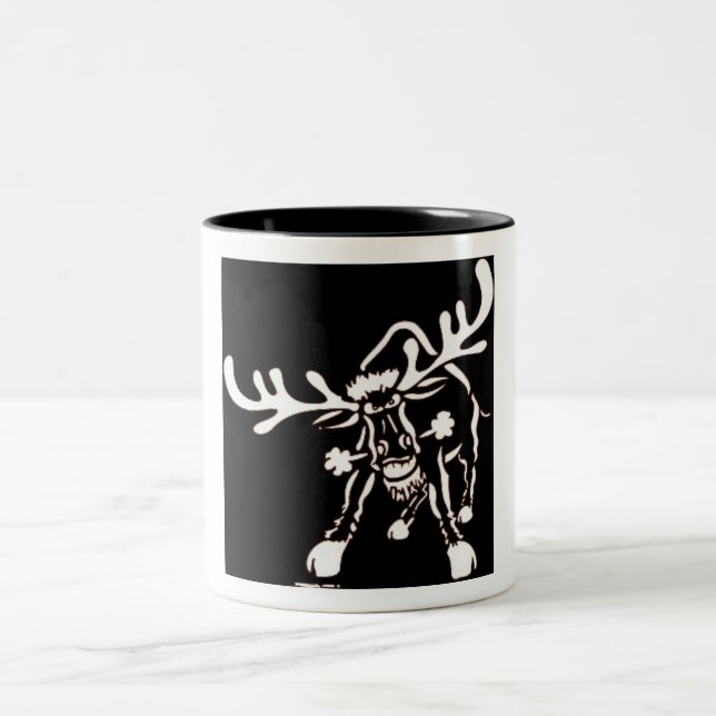 Angry Elk Two-Tone Coffee Mug (Center)