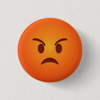 Angry Emoji 1 Inch Round Button