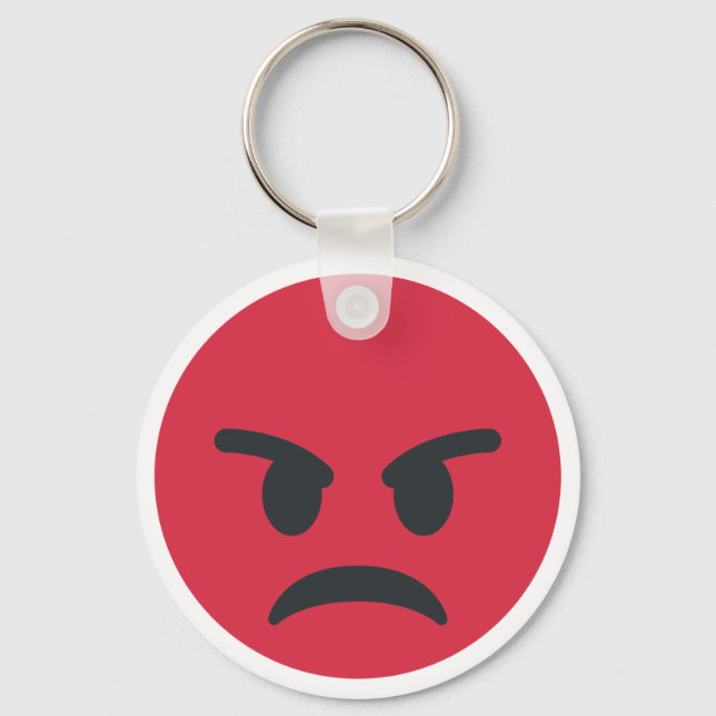 Angry Emoji Keychain (Front)