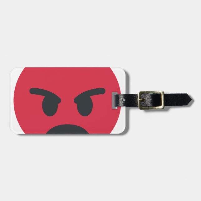 Angry Emoji Luggage Tag (Front Horizontal)