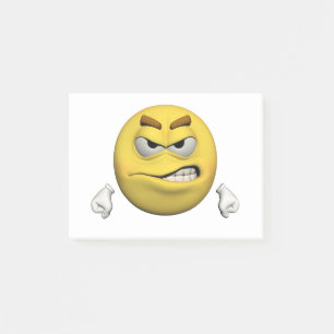 Angry emoticon post-it notes