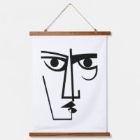 Angry Eyes Expression Abstract Woman Face Line Art